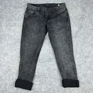 Levi's Jeans‎ Womens 9 Juniors 524 Too Superlow Black Crop Capri Cuff Stretch